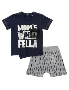 FUNKY FOR BABY Βρεφικό Σετ Βερμούδα Μακό 2τμχ Μπλε