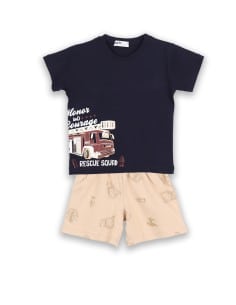 NEK KIDSWEAR Παιδικό Σετ Βερμούδα Μακό 2τμχ Μαύρο