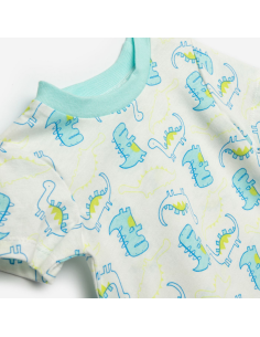 FUNKY FOR BABY Βρεφικό Φορμάκι Σετ 2τμχ Εκρού Λαχανί 2