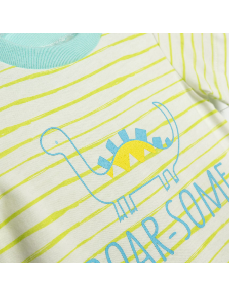 FUNKY FOR BABY Βρεφικό Φορμάκι Σετ 2τμχ Εκρού Λαχανί