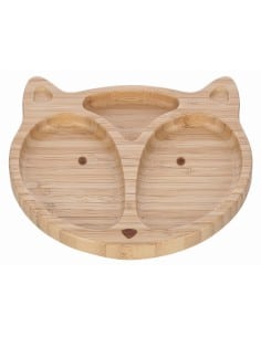 FREEON Παιδικό Πιάτο Φαγητού από Bamboo Fox Καφέ