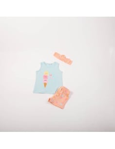 TRAX Παιδικό Σετ Σορτς 3τμχ Milky Blue 2