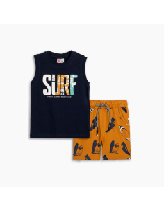 FUNKY FOR BABY Παιδικό Σετ Βερμούδα 2τμχ Μπλε