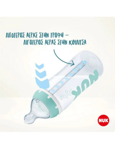 NUK Μπιμπέρο Πλαστικό Anti-Colic Με Θηλή...