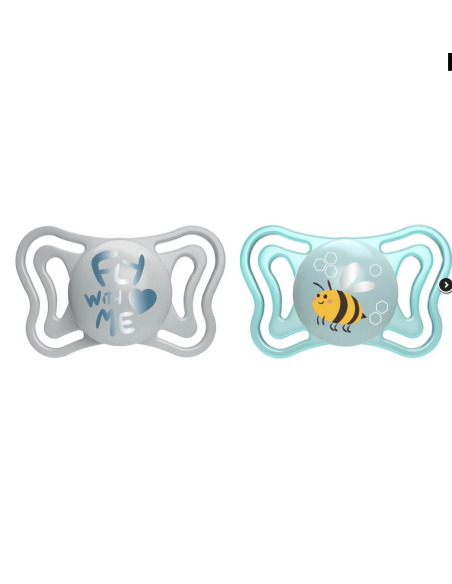 CHICCO PhysioForma Light Σιλικόνης 2-6m Σιέλ 2τμχ