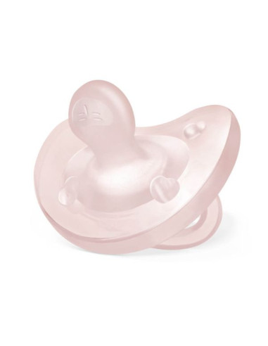CHICCO Πιπίλα Όλο Σιλικόνη Ροζ 0-6m