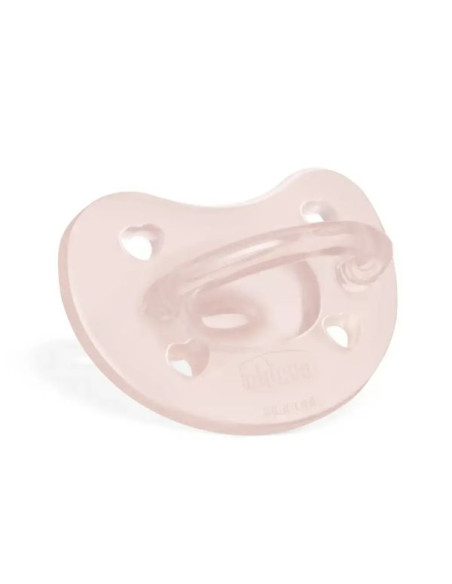 CHICCO Πιπίλα Όλο Σιλικόνη Ροζ 0-6m
