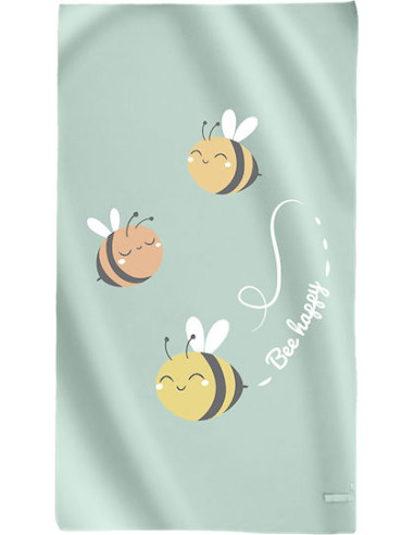SARO Πετσέτα Παραλίας Microfiber Bee Happy...