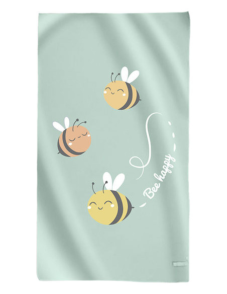 SARO Πετσέτα Παραλίας Microfiber Bee Happy 75x140cm