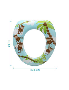 KIOKIDS Εκπαιδευτικό Κάθισμα Λεκάνης Μαλακό Monkey 12m+ 2