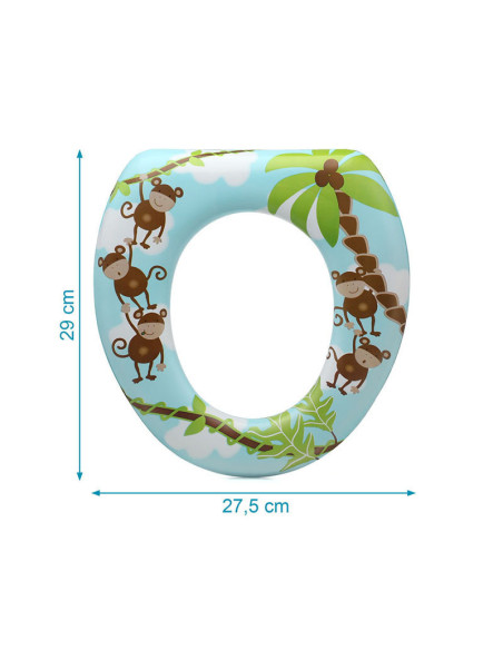 KIOKIDS Εκπαιδευτικό Κάθισμα Λεκάνης Μαλακό Monkey 12m+