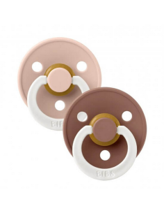 BIBS Πιπίλες Coulor Round Glow Latex 2pack...