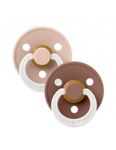 BIBS Πιπίλες Coulor Round Glow Latex 2pack...