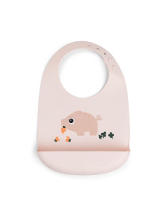 DONE BY DEER Σαλιάρα Silicone Bib Pigee Powder