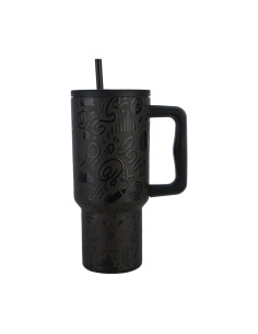 ESTIA Θερμός Straw Tumbler Xl Save The Aegean Noir Echo...
