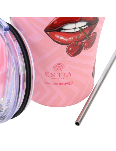 ESTIA Θερμός Coffee Mugs Save The Aegean Blush Pop 350ml