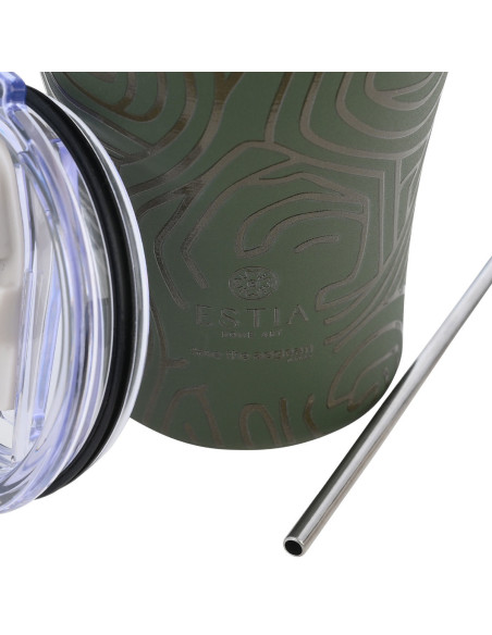 ESTIA Θερμός Coffee Mugs Save The Aegean Olive Flow 350ml