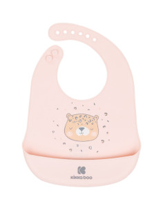 KIKKA BOO Σαλιάρα Σιλικόνης Savanna Pink