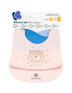 KIKKA BOO Σαλιάρα Σιλικόνης Savanna Pink 2
