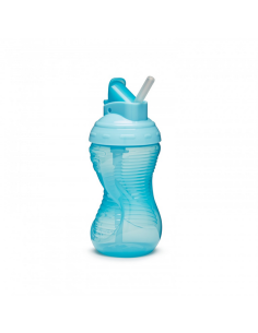 MUNCHKIN Εκπαιδευτικό Ποτήρι Με Καλαμάκι 12m+ Σιέλ 296ml
