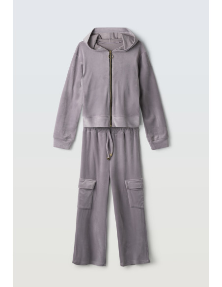EBITA FASHION Παιδικό Σετ Παντελόνι Βελουτέ 2τμχ Γκρι