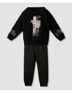 NEK KIDSWEAR Παιδικό Σετ Φόρμα 2τμχ Μαύρο