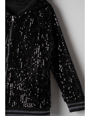 EBITA FASHION Παιδική Ζακέτα Παγιέτα Μαύρο