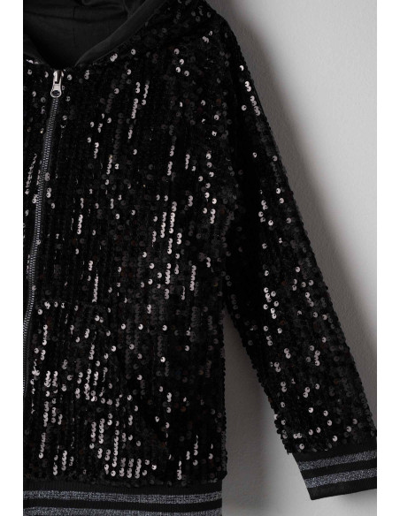 EBITA FASHION Παιδική Ζακέτα Παγιέτα Μαύρο