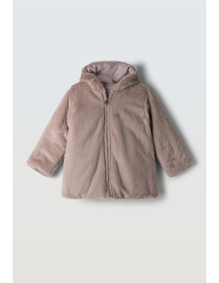 EBITA FASHION Παιδικό Μπουφάν Διπλής Όψης Πούδρα