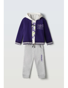 EBITA FASHION Παιδικό Σετ Φόρμα 3τμχ Μωβ