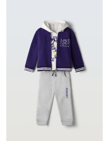 EBITA FASHION Παιδικό Σετ Φόρμα 3τμχ Μωβ