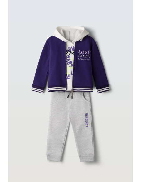 EBITA FASHION Παιδικό Σετ Φόρμα 3τμχ Μωβ