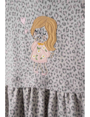 EBITA FASHION Παιδικό Φόρεμα Leopard Γκρι