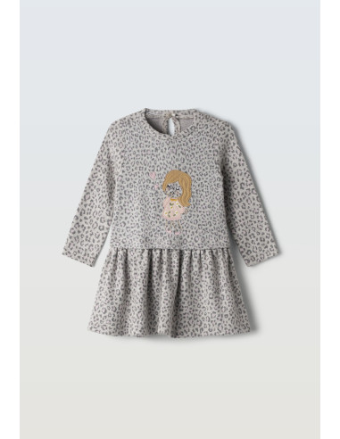 EBITA FASHION Παιδικό Φόρεμα Leopard Γκρι