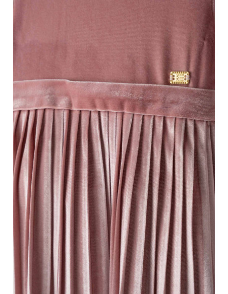 EBITA FASHION Παιδικό Φόρεμα Βελουτέ 2τμχ Σάπιο Μήλο