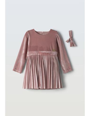 EBITA FASHION Παιδικό Φόρεμα Βελουτέ 2τμχ Σάπιο...