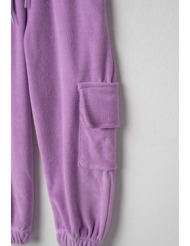 EBITA FASHION Παιδικό Σετ Φόρμα Βελουτέ 2τμχ Λιλά