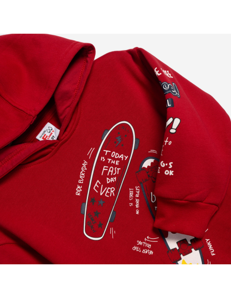 FUNKY FOR BABY Παιδικό Σετ Φόρμα 2τμχ Κόκκινο