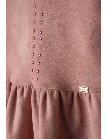 EBITA FASHION Παιδικό Φόρεμα Σουέτ 2τμχ Σάπιο Μήλο