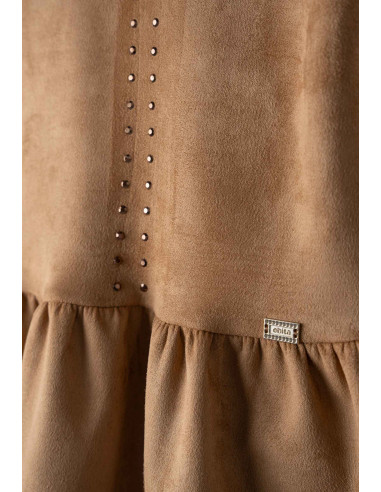 EBITA FASHION Παιδικό Φόρεμα Σουέτ 2τμχ Ταμπά
