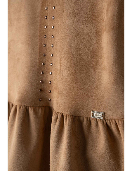 EBITA FASHION Παιδικό Φόρεμα Σουέτ 2τμχ Ταμπά