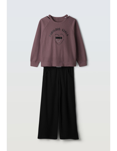 EBITA FASHION Παιδικό Σετ Παντελόνα 2τμχ Μωβ