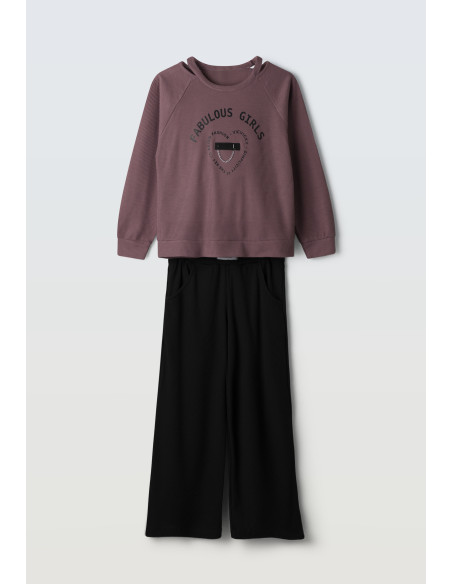 EBITA FASHION Παιδικό Σετ Παντελόνα 2τμχ Μωβ