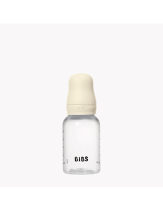 BIBS Μπιμπέρο Πλάστικο Με Θήλη Round Αργής Ροής Ivory 150ml 2