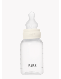 BIBS Μπιμπέρο Πλάστικο Με Θήλη Round Αργής Ροής Ivory 150ml