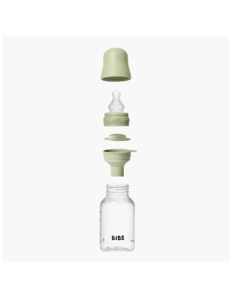 BIBS Μπιμπέρο Πλάστικο Με Θήλη Round Αργής Ροής Sage 150ml
