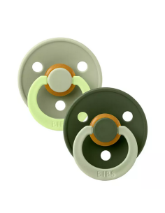 BIBS Πιπίλες Round Fusion Latex 2pack Sage Hunter-Green...