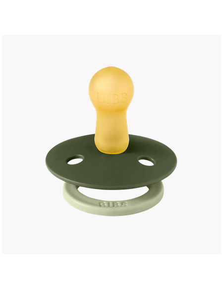 BIBS Πιπίλες Round Fusion Latex 2pack Sage Hunter-Green Mix No1