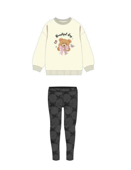 FUNKY FOR BABY Παιδικό Σετ Κολάν 2τμχ Εκρού