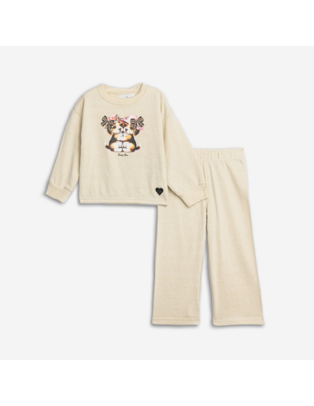 FUNKY FOR BABY Παιδικό Σετ Παντελόνα 2τμχ Μπεζ